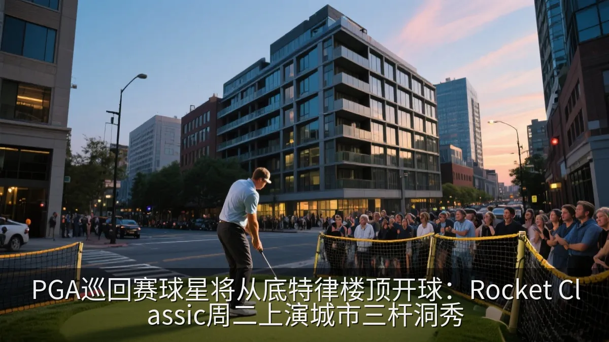 PGA巡回赛球星将从底特律楼顶开球：Rocket Classic周二上演城市三杆洞秀